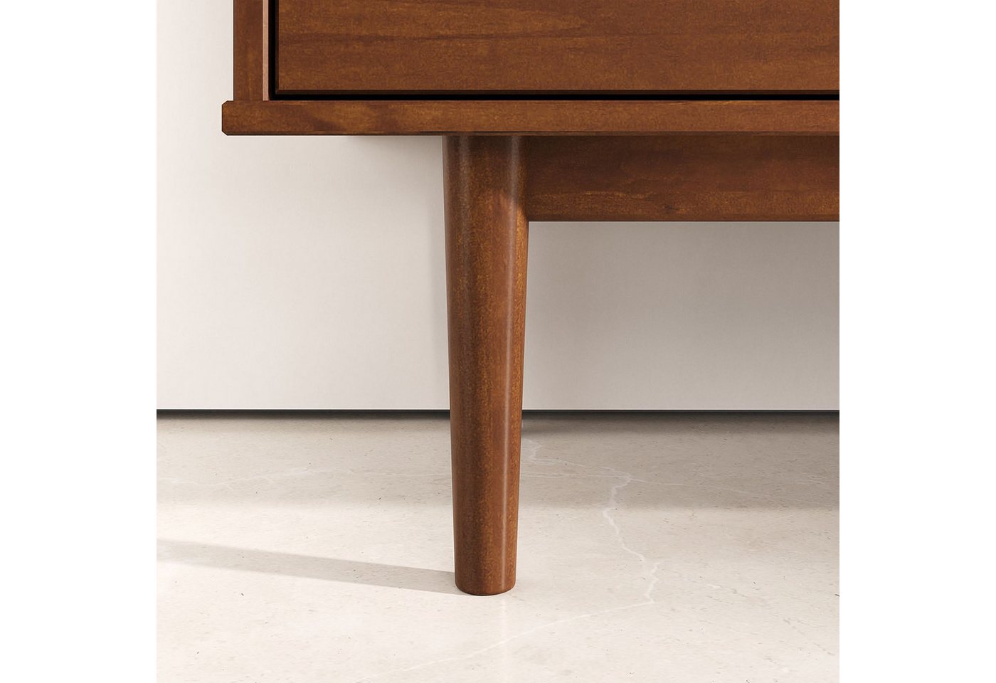 IDIMEX Lowboard TECCA, Sideboard mit 3 Türen aus Massivholz Kiefer Kastanie farben – Bild 5 von 5