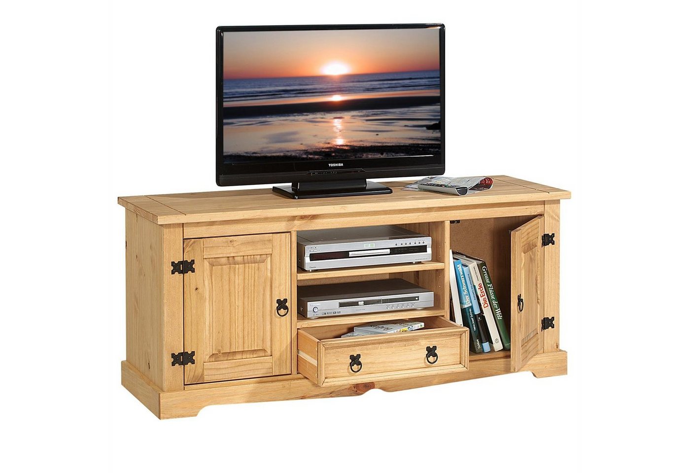 IDIMEX Lowboard TEQUILA, Lowboard TV-Board Fernsehtisch Kiefer 2 – Bild 3 von 5