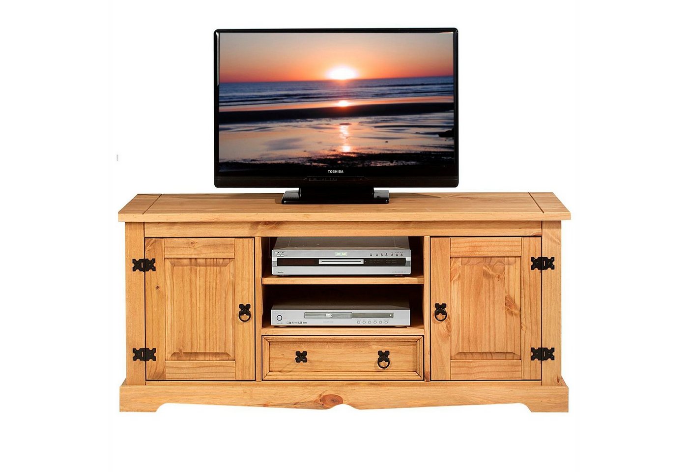 IDIMEX Lowboard TEQUILA, Lowboard TV-Board Fernsehtisch Kiefer 2 – Bild 4 von 5