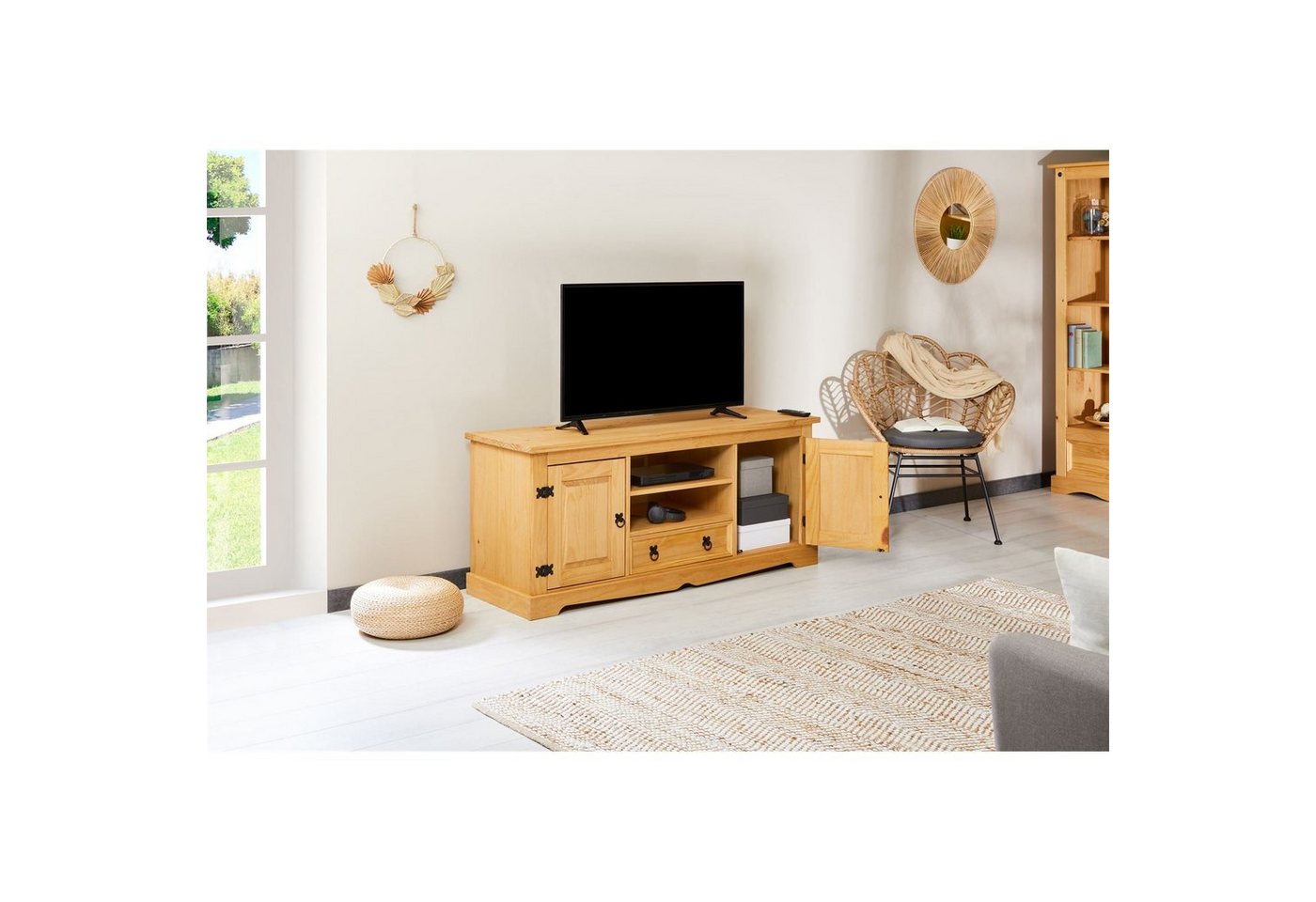 IDIMEX Lowboard TEQUILA, Lowboard TV-Board Fernsehtisch Kiefer 2 – Bild 5 von 5