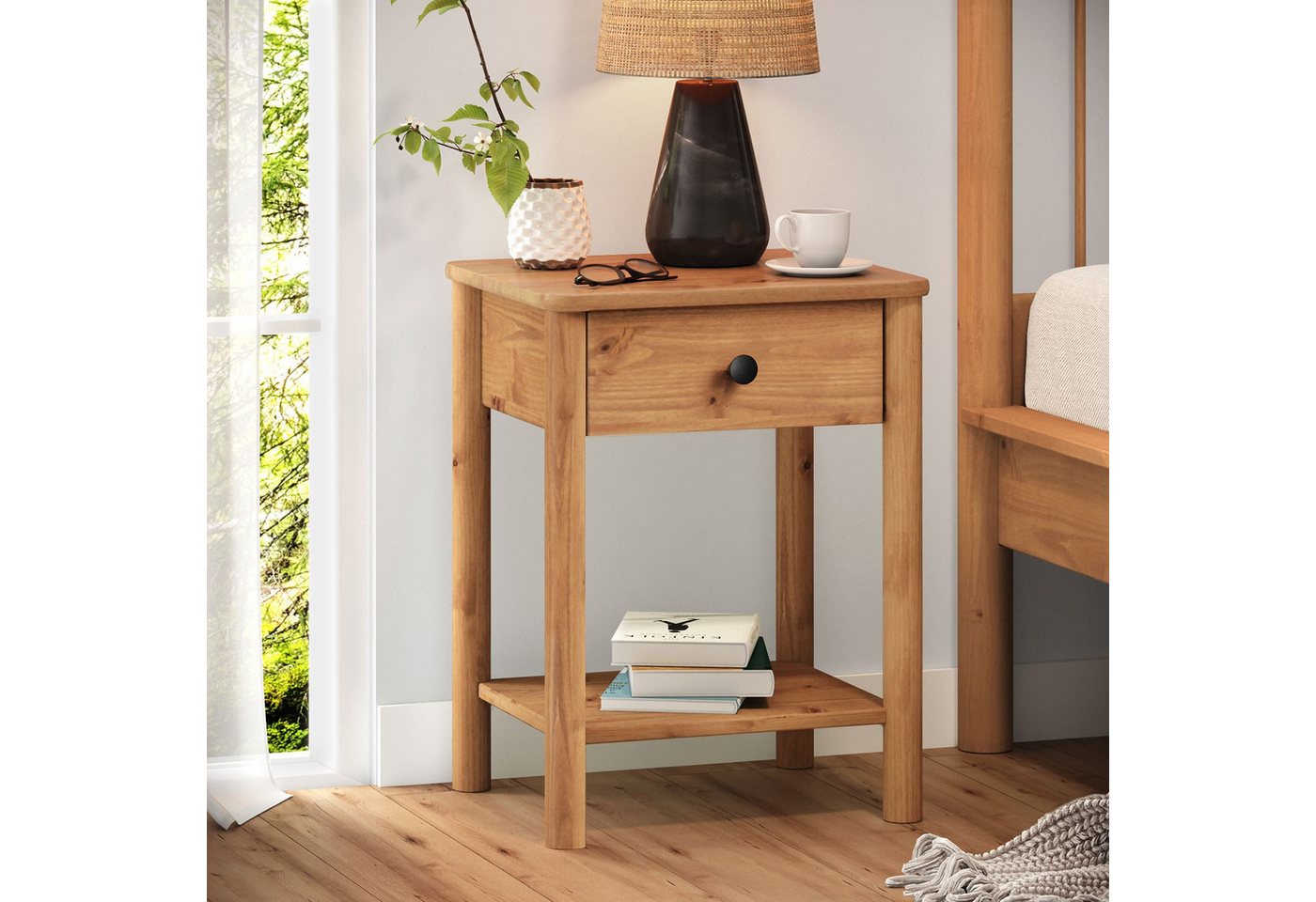IDIMEX Nachtkommode APOANA, Nachttisch Nachtschrank modern Holz Nachtkommode skandinavisch – Bild 2 von 5