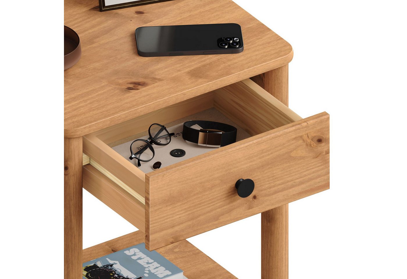 IDIMEX Nachtkommode APOANA, Nachttisch Nachtschrank modern Holz Nachtkommode skandinavisch – Bild 5 von 5