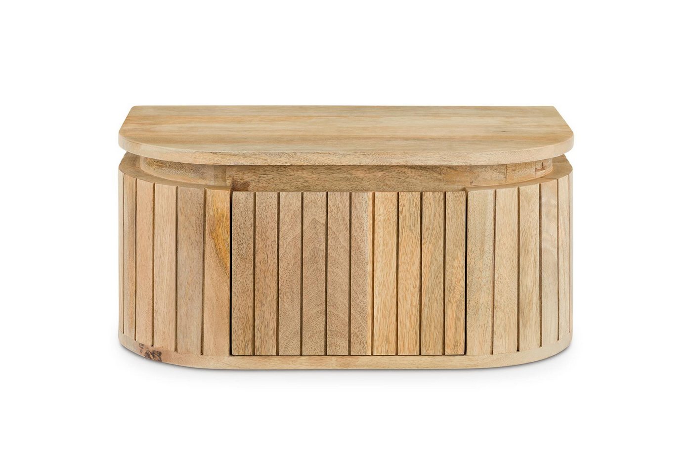 IDIMEX Nachtkommode CALASIA, Hängender Nachttisch aus Mangoholz mit Lamellen-Design Natur – Bild 3 von 5