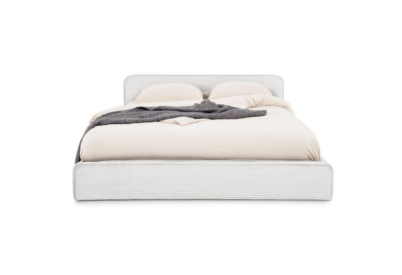 IDIMEX Polsterbett CURSIO, Doppelbett 140x200 cm mit Lattenrost in Cord-Optik Off-White – Bild 2 von 5