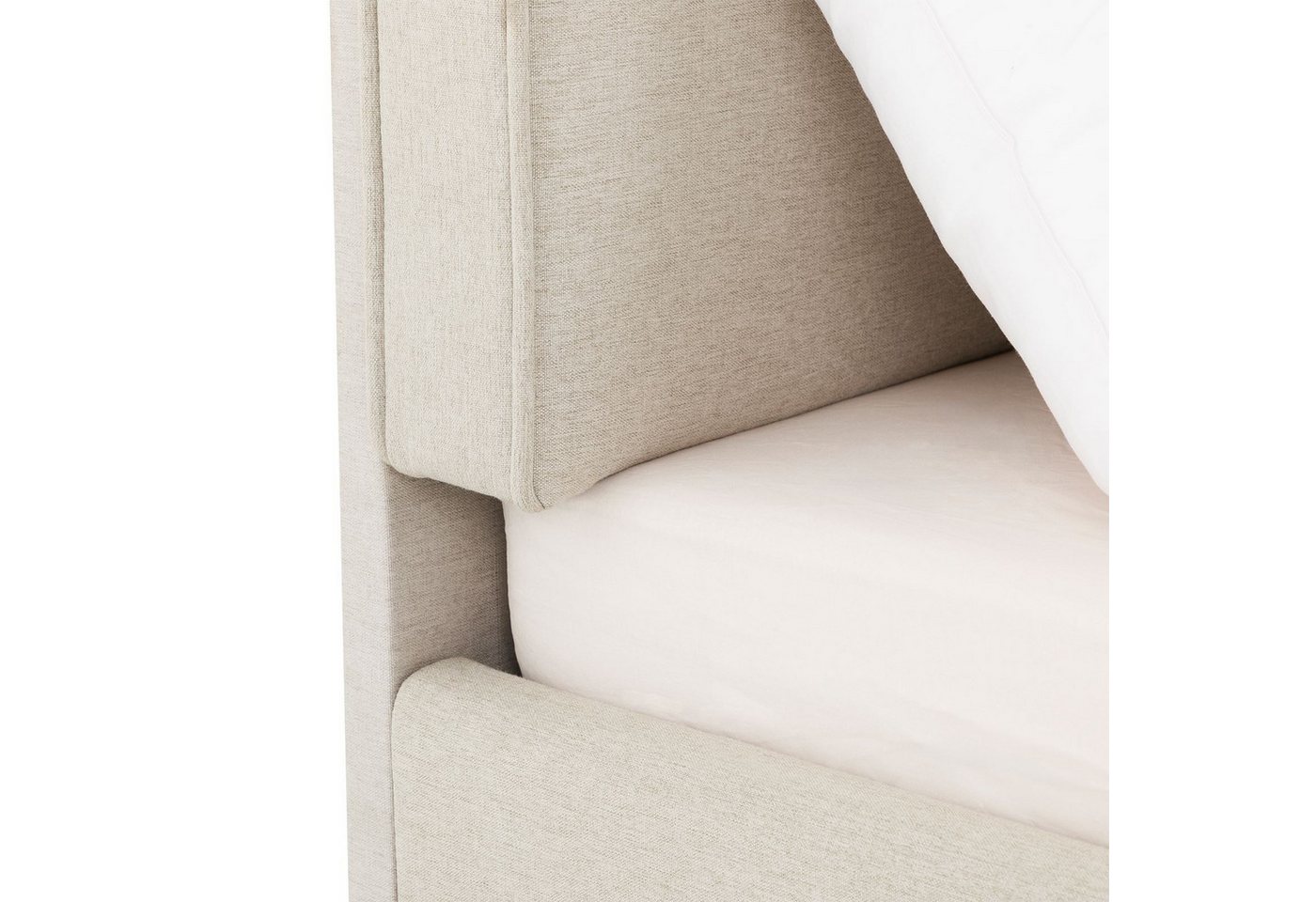 IDIMEX Polsterbett LATINI, Bett 180x200 cm mit höhenverstellbarem Kopfteil und Lattenrost Beige – Bild 5 von 5