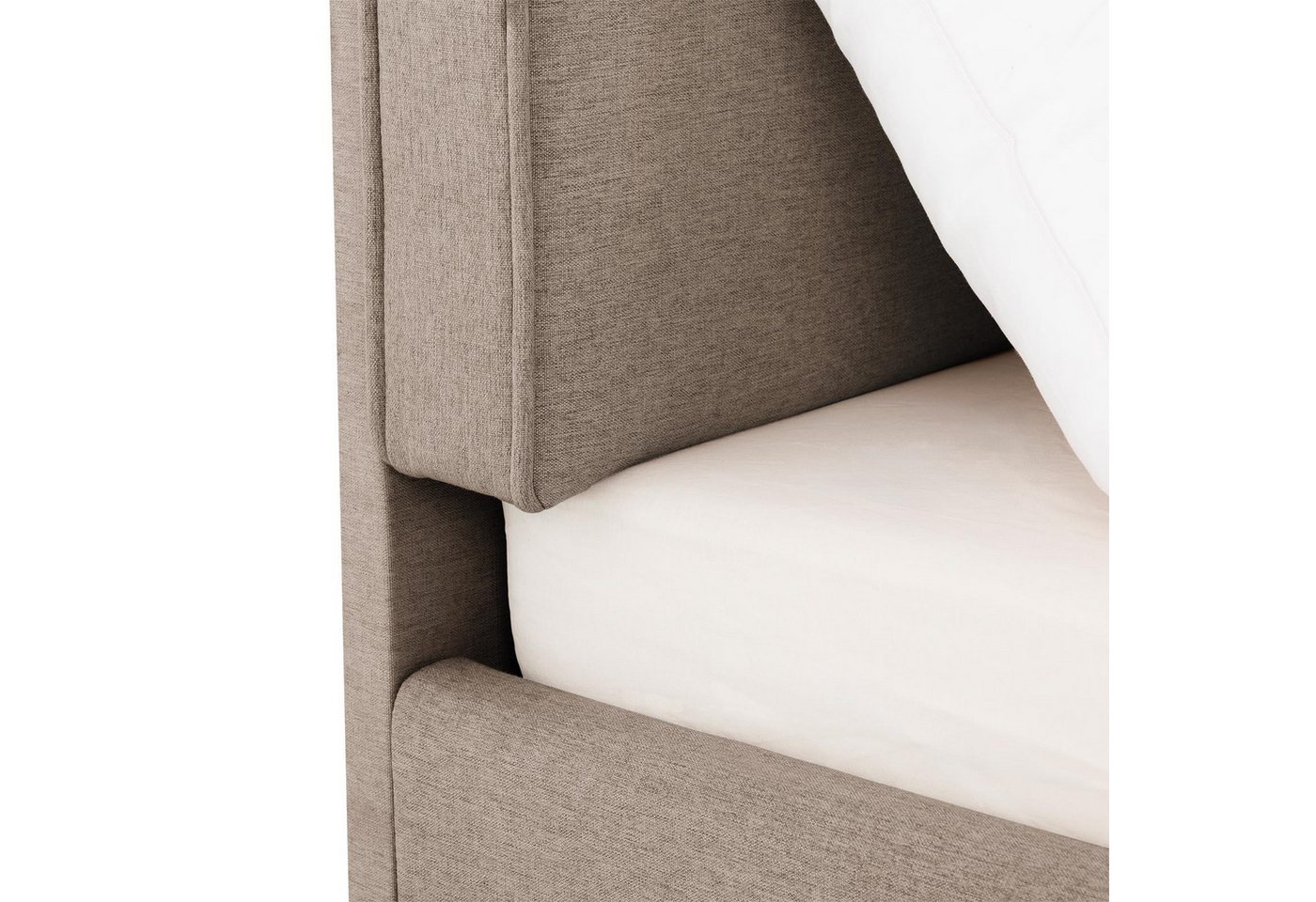 IDIMEX Polsterbett LATINI, Bett 180x200 cm mit höhenverstellbarem Kopfteil und Lattenrost Greige – Bild 5 von 5