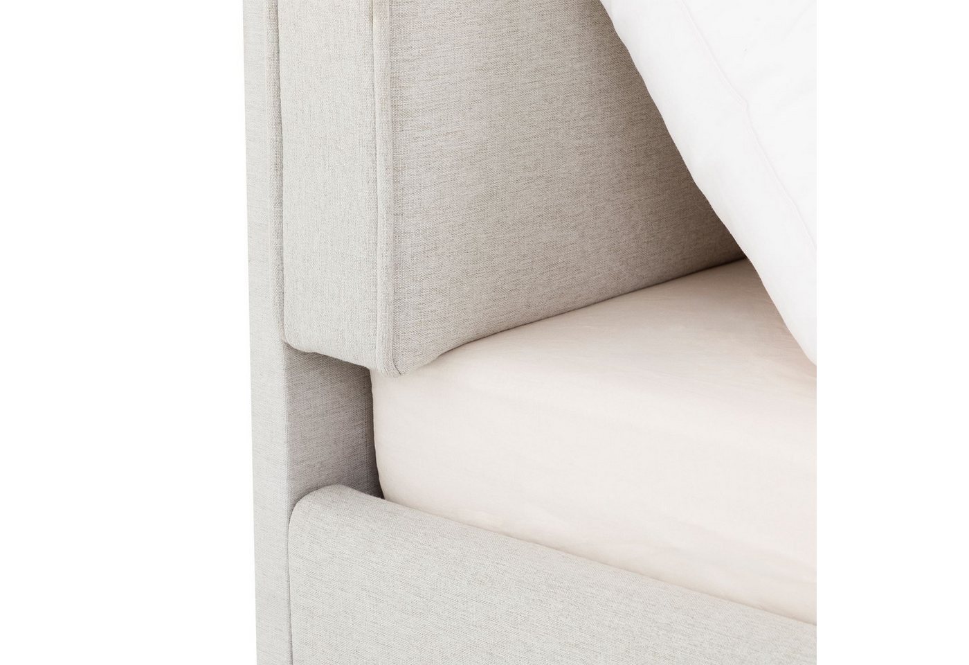 IDIMEX Polsterbett LATINI, Bett 160x200 cm mit Kopfteil höhenverstellbar und Lattenrost Hellgrau – Bild 5 von 5