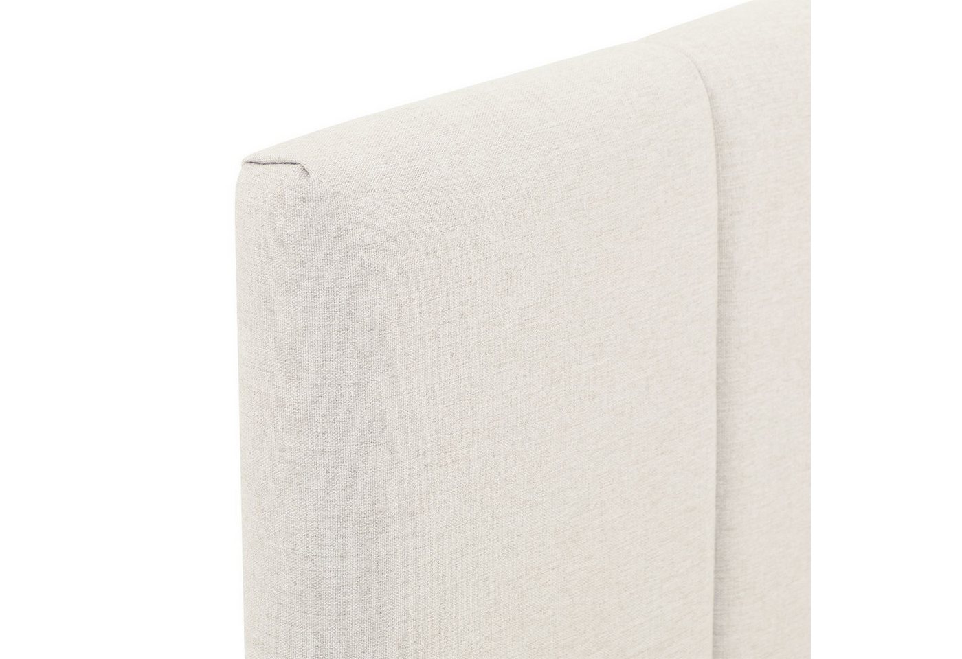 IDIMEX Polsterbett OLBIA, Bett 140x200 cm mit Stoffbezug in Leinenoptik, inkl. Lattenrost Creme – Bild 4 von 5