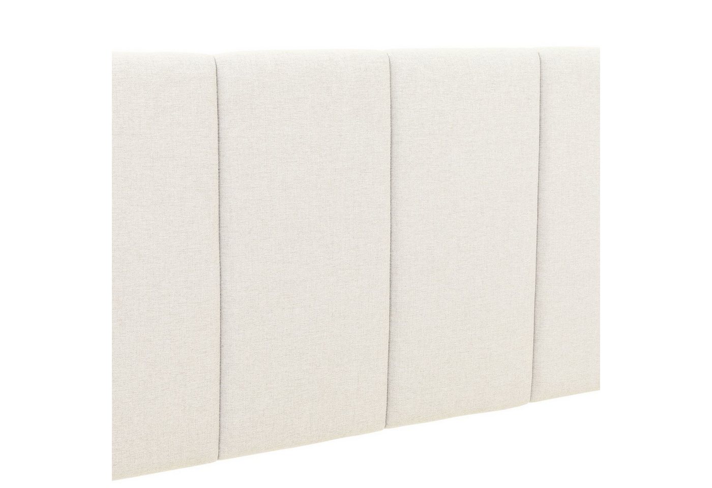 IDIMEX Polsterbett OLBIA, Bett 140x200 cm mit Stoffbezug in Leinenoptik, inkl. Lattenrost Creme – Bild 5 von 5