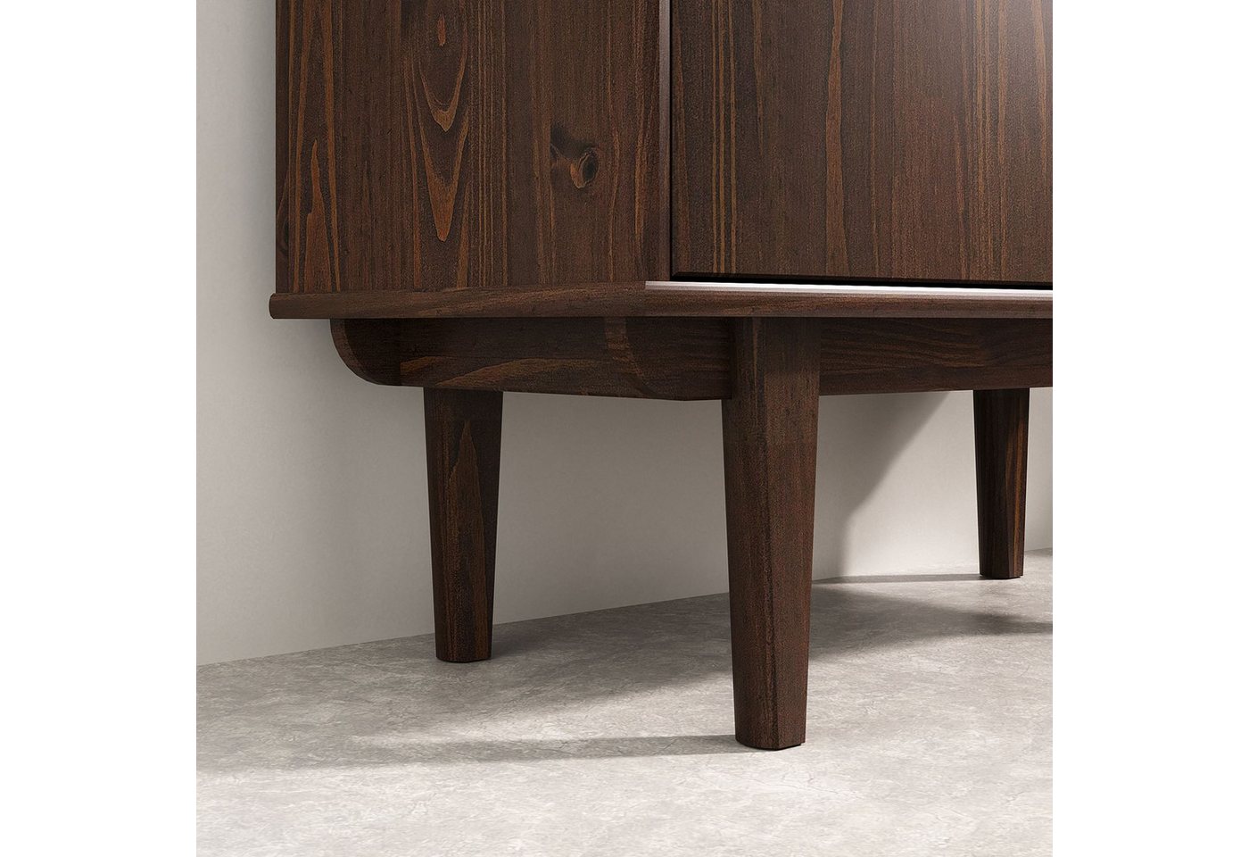 IDIMEX Regal SIMONA, Modernes Holzregal mit Türen & Fächern Design Regal nussbaum farben – Bild 5 von 5