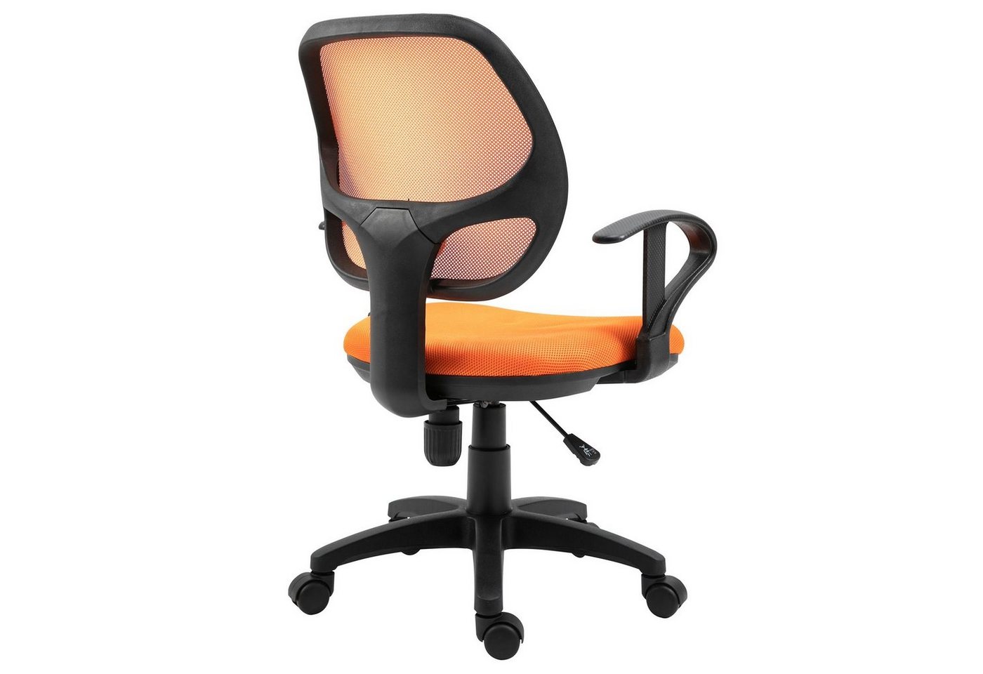 IDIMEX Schreibtischstuhl COOL, für Kinder ergonomisch und höhenverstellbar mit Armlehnen Orange – Bild 5 von 5