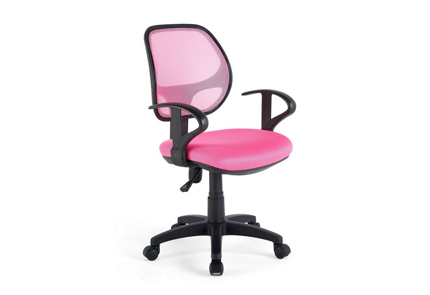 IDIMEX Schreibtischstuhl COOL, für Kinder ergonomisch und höhenverstellbar mit Armlehnen Pink – Bild 2 von 5