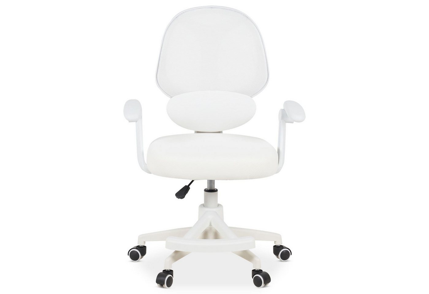 IDIMEX Schreibtischstuhl ISLA, Kinder Bürostuhl mit Fußstütze ergonomisch höhenverstellbar Weiß – Bild 2 von 5