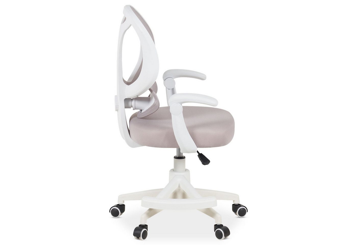 IDIMEX Schreibtischstuhl ISLA, Kinder Bürostuhl mit Fußstütze ergonomisch höhenverstellbar Grau – Bild 4 von 5