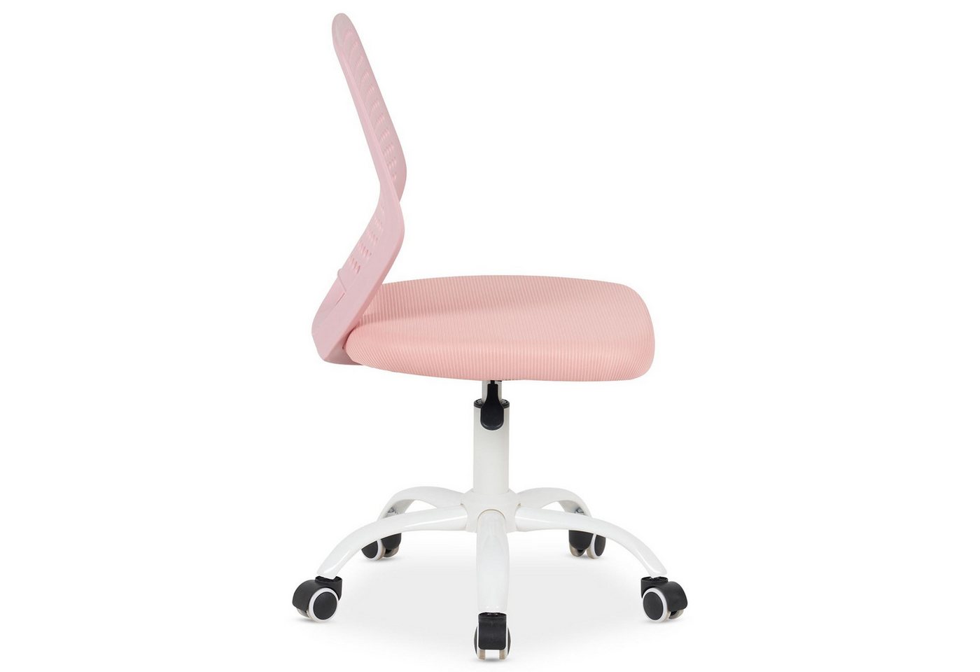 IDIMEX Schreibtischstuhl JADE, Bürostuhl für Kinder, höhenverstellbar mit Kunststofflehne Pink – Bild 4 von 5