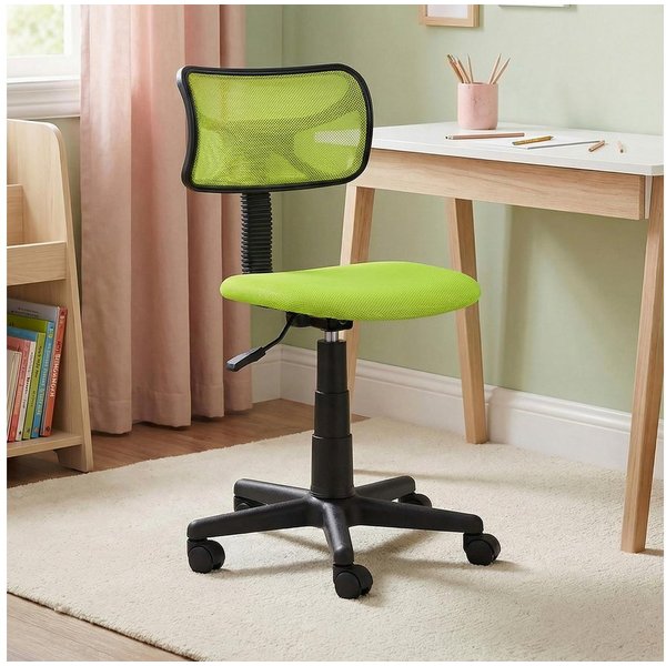 IDIMEX Schreibtischstuhl MILAN, Kinderzimmer Drehstuhl mit ergonomischer Rückenlehne atmungsaktiv Grün