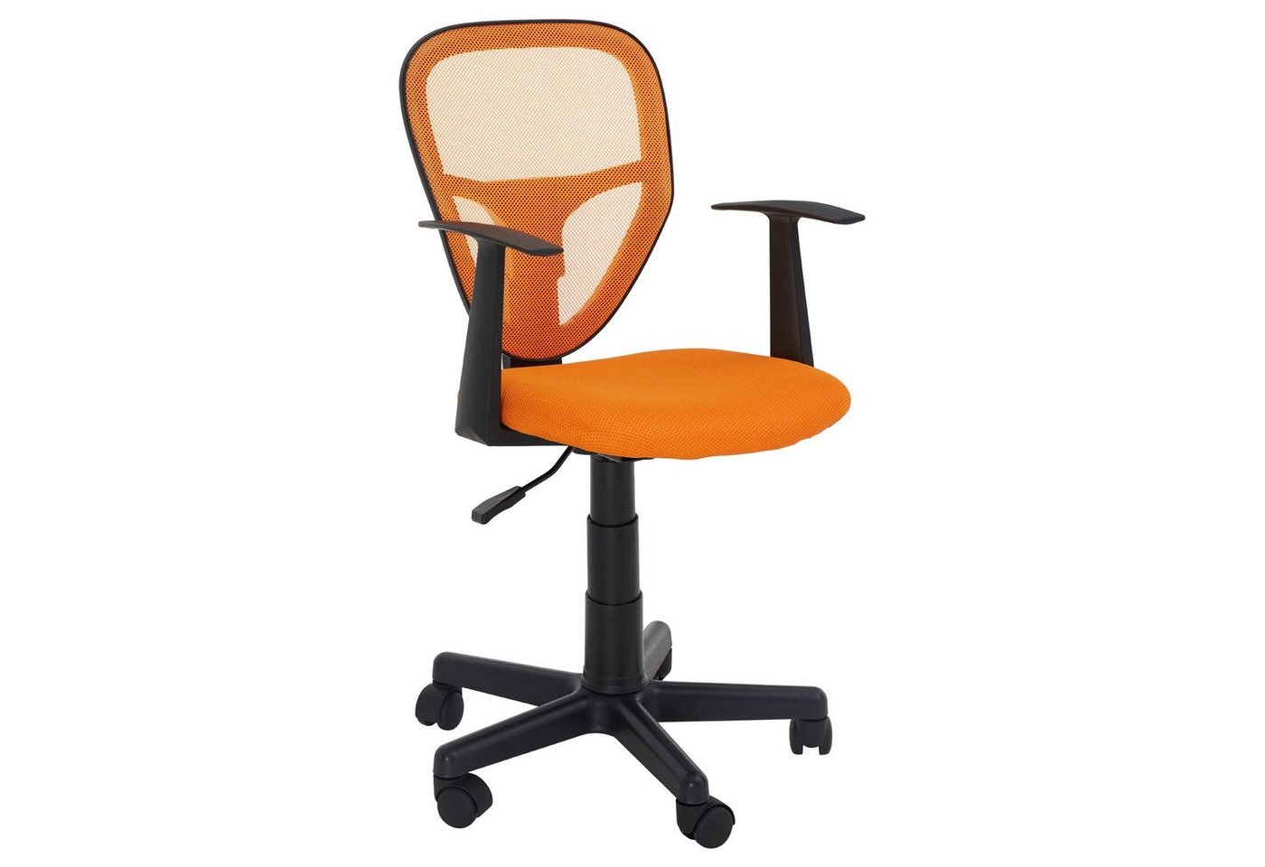 IDIMEX Schreibtischstuhl STUDIO, für Kinder, ergonomisch geformt, höhenverstellbar mit Armlehnen Orange – Bild 2 von 5