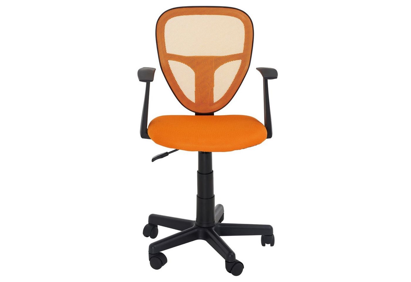 IDIMEX Schreibtischstuhl STUDIO, für Kinder, ergonomisch geformt, höhenverstellbar mit Armlehnen Orange – Bild 3 von 5