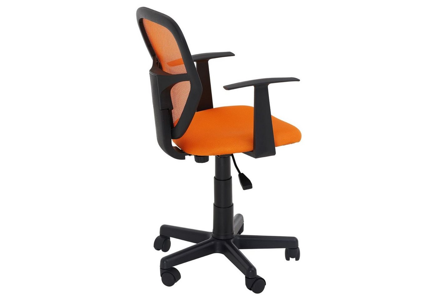 IDIMEX Schreibtischstuhl STUDIO, für Kinder, ergonomisch geformt, höhenverstellbar mit Armlehnen Orange – Bild 5 von 5