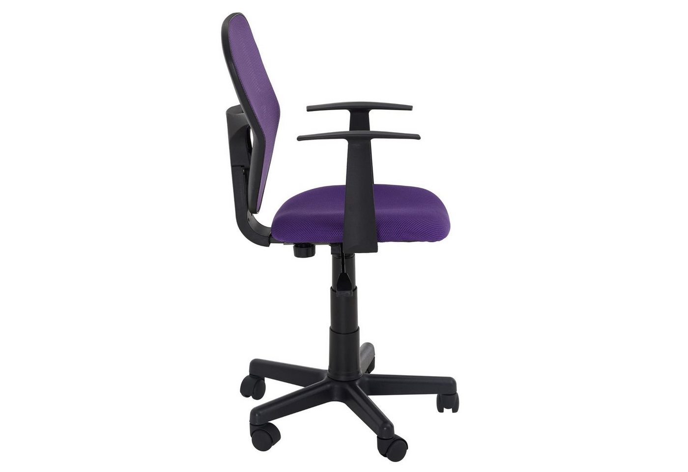 IDIMEX Schreibtischstuhl STUDIO, für Kinder, ergonomisch geformt, höhenverstellbar mit Armlehnen Lila – Bild 4 von 5