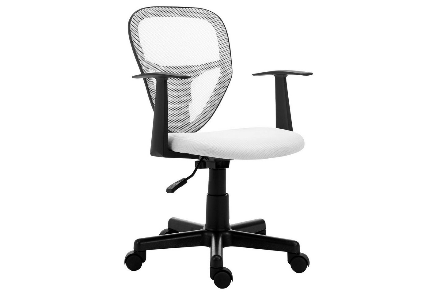 IDIMEX Schreibtischstuhl STUDIO, für Kinder, ergonomisch geformt, höhenverstellbar mit Armlehnen Weiß – Bild 2 von 4