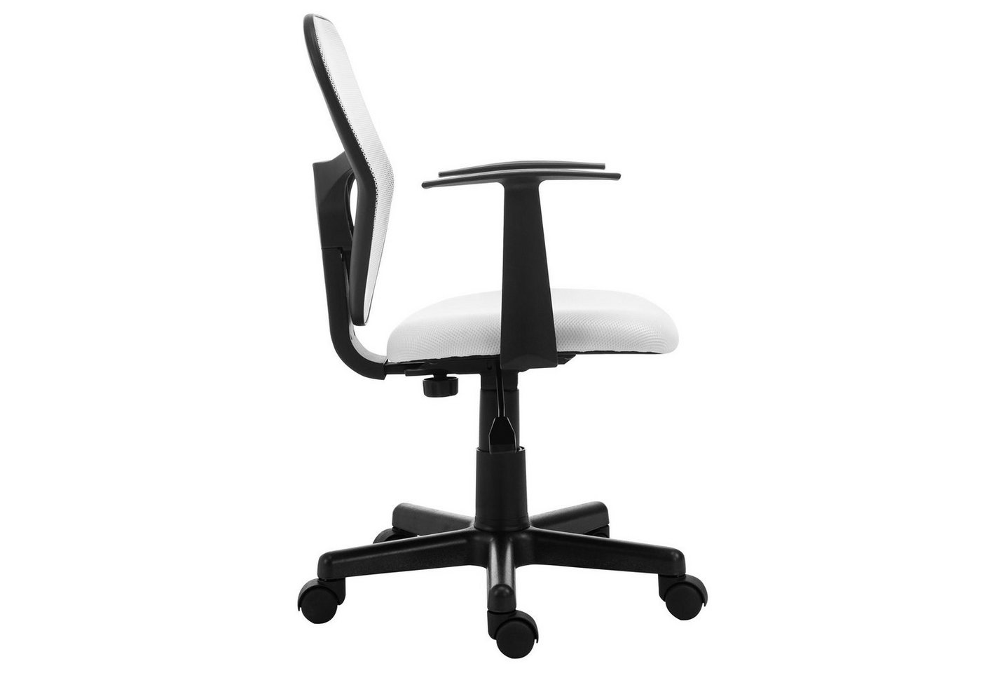 IDIMEX Schreibtischstuhl STUDIO, für Kinder, ergonomisch geformt, höhenverstellbar mit Armlehnen Weiß – Bild 3 von 4