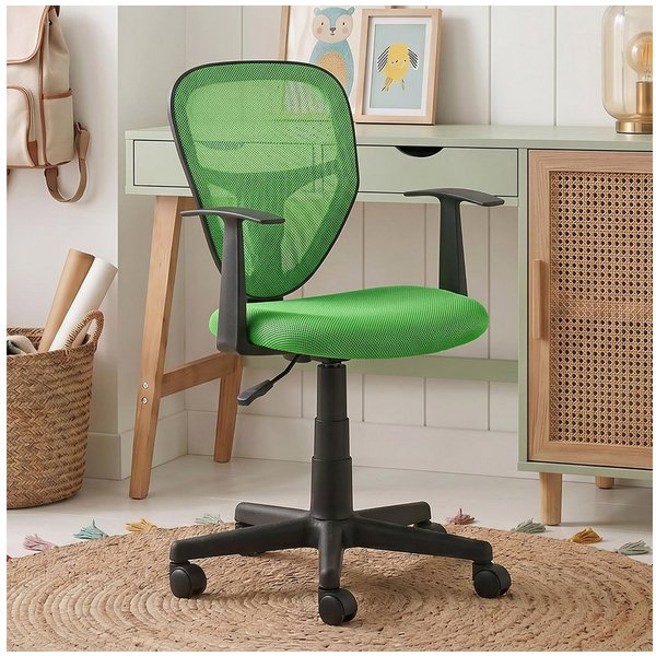 IDIMEX Schreibtischstuhl STUDIO, für Kinder, ergonomisch, höhenverstellbar mit Armlehnen Dunkelgrün