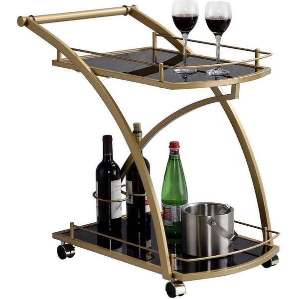 IDIMEX Servierwagen EVO, Servierwagen Beistellwagen Teewagen Minibar Servicewagen schwarz und g