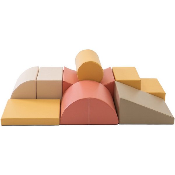 IGLUSoftplay IGLU SET 33 Adventurer - Beige/Grün/Pastell Schaumstoff-Bausteine Spielbauklötze, Produktursprung: Lettland, Altersempfehlung: 1–5 Jahre,1 kg, UK)