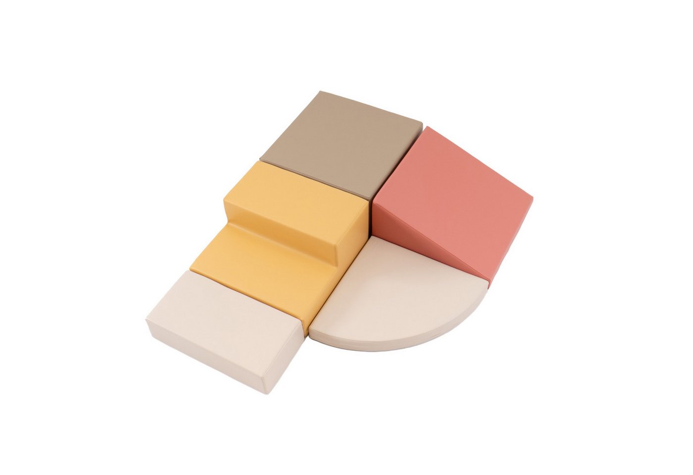 IGLUSoftplay IGLU Set 6 Corner Climber, Pastell/Grün/Honig - Schaubstoff-Bausteine Spielbauklötze, Altersempfehlung 9–21 Monate, EU), Maße: 40 × 40 × 65 cm,1 kg – Bild 2 von 5