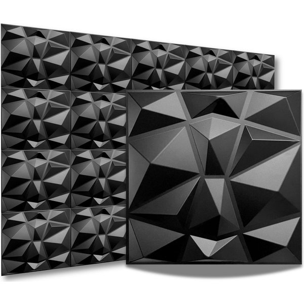 IKHEMalarka 3D Wandpaneel 3D Paneele PVC Kunststoffpaneele, BxL: 50,00x50,00 cm, 0,25 qm, (1 Stück, 3D Wandpaneele Deckenpaneele) hochwertige & harte PVC 3D Pla