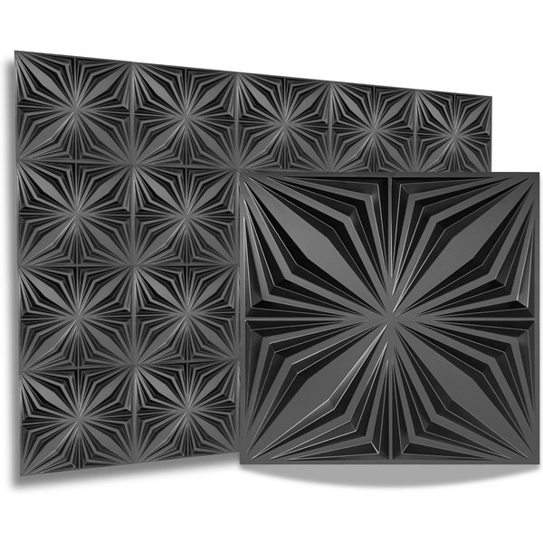 IKHEMalarka 3D Wandpaneel 3D Paneele PVC Kunststoffpaneele, BxL: 50,00x50,00 cm, 0,25 qm, (1 Stück, 3D Wandpaneele Deckenpaneele) hochwertige & harte PVC 3D Pla