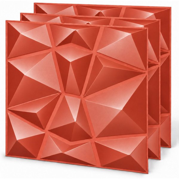 IKHEMalarka 3D Wandpaneel 3D Paneele PVC Kunststoffpaneele, BxL: 50,00x50,00 cm, 0,25 qm, (1 Stück, 3D Wandpaneele Deckenpaneele) hochwertige & harte PVC 3D Pla