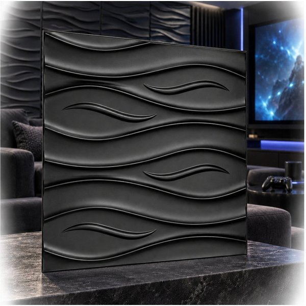 IKHEMalarka 3D Wandpaneel 3D Paneele PVC Kunststoffpaneele, BxL: 50,00x50,00 cm, 0,25 qm, (1 Stück, 3D Wandpaneele Deckenpaneele) hochwertige & harte PVC 3D Pla