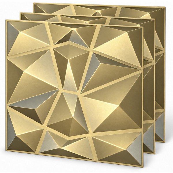 IKHEMalarka 3D Wandpaneel 3D Paneele PVC Kunststoffpaneele, BxL: 50,00x50,00 cm, 0,25 qm, (1 Stück, 3D Wandpaneele Deckenpaneele) hochwertige & harte PVC 3D Pla