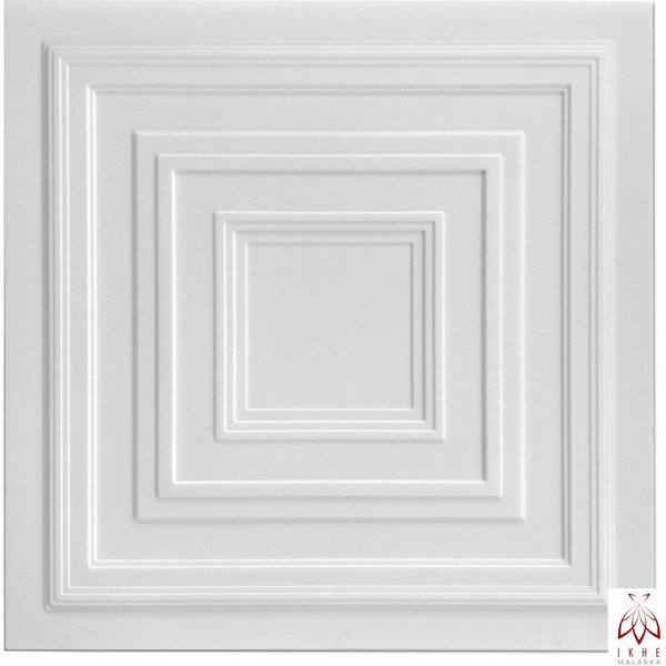 IKHEMalarka 3D Wandpaneel aus Polystyrol Styropor XPS 2m² = 8 Stück, BxL: 50,00x50,00 cm, 0,25 qm, (Platten XPS, Polystyrol Paneele) Paneelen für Decke & Wand