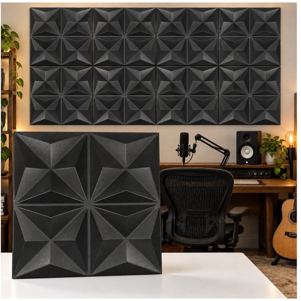 IKHEMalarka 3D Wandpaneel Polystyrol Styropor XPS Gaming Zimmer Set Deckenpaneele, BxL: 50x50 cm, 0,25 qm, (0,25m², 1 Stück) Leicht, flexibel, 3D-Design, leicht