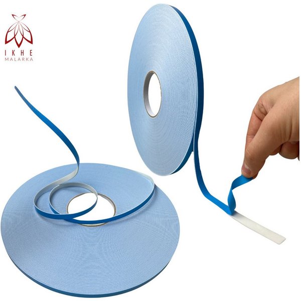 IKHEMalarka Doppelklebeband Extra Stark doppelseitiges Klebeband (1-St., 1 stück = 45 Meter lang) Universal für leichte Objekte - Artikel/Breite 9 mm, Dicke 1 m