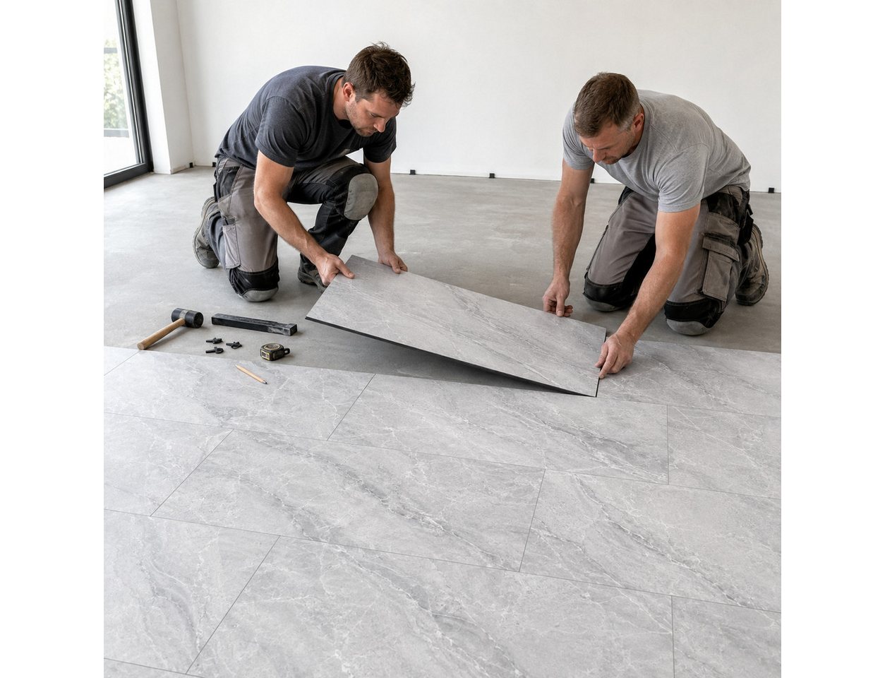 IKHEMalarka Vinylboden 2,341m² Design Vinylboden – Marmor-Optik, Integrierte Trittschalldämmung, Antistatisch & pflegeleicht – Bild 4 von 5