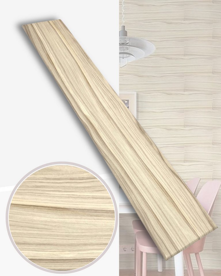 IKHEMalarka Wandpaneel Deckenpaneele Styropor Polystyrol XPS Decke Wand, BxL: 16,7x100 cm, 0,16 qm, (0.167m², 1-tlg., 1 Stück = 100x16,7cm x 3mm Materialstärke) – Bild 2 von 5