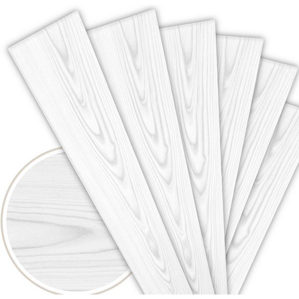 IKHEMalarka Wandpaneel Deckenpaneele Styropor Polystyrol XPS Decke Wand, BxL: 16,7x100 cm, 0,16 qm, (0.167m², 1-tlg., 1 Stück = 100x16,7cm x 3mm Materialstärke)