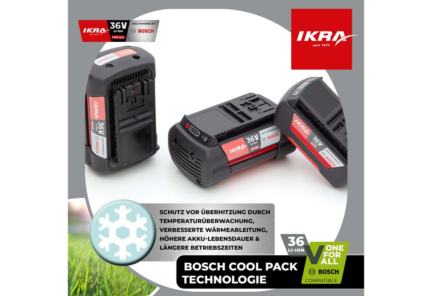 ikra GmbH IKRA BOSCH 36V Akku 4000 mAh, 36 V (4,0 Ah) – Bild 5 von 5