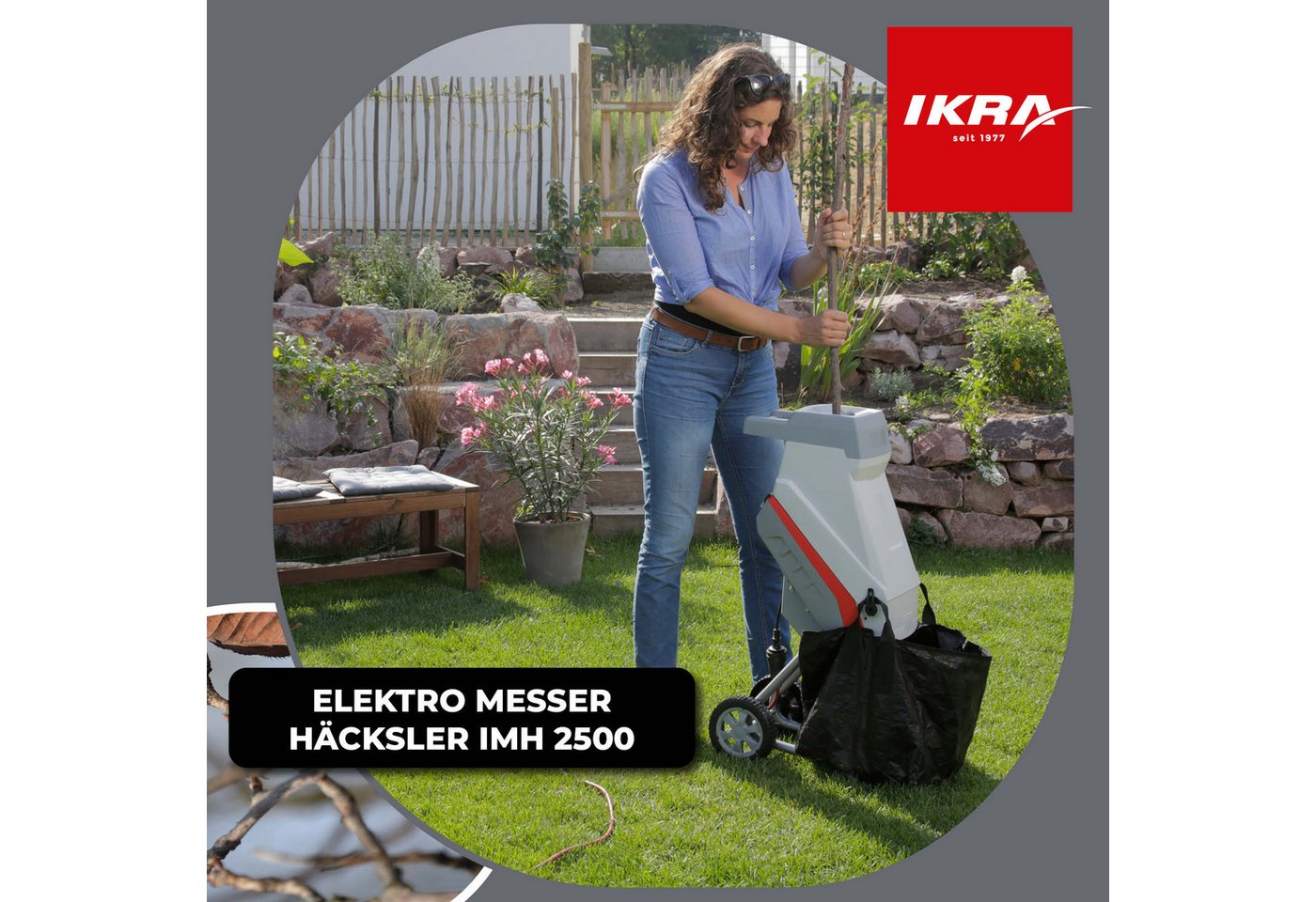 ikra GmbH Häcksler IMH 2500, 4,5 cm max. Astdurchmesser, 2.500 Watt – Bild 2 von 5