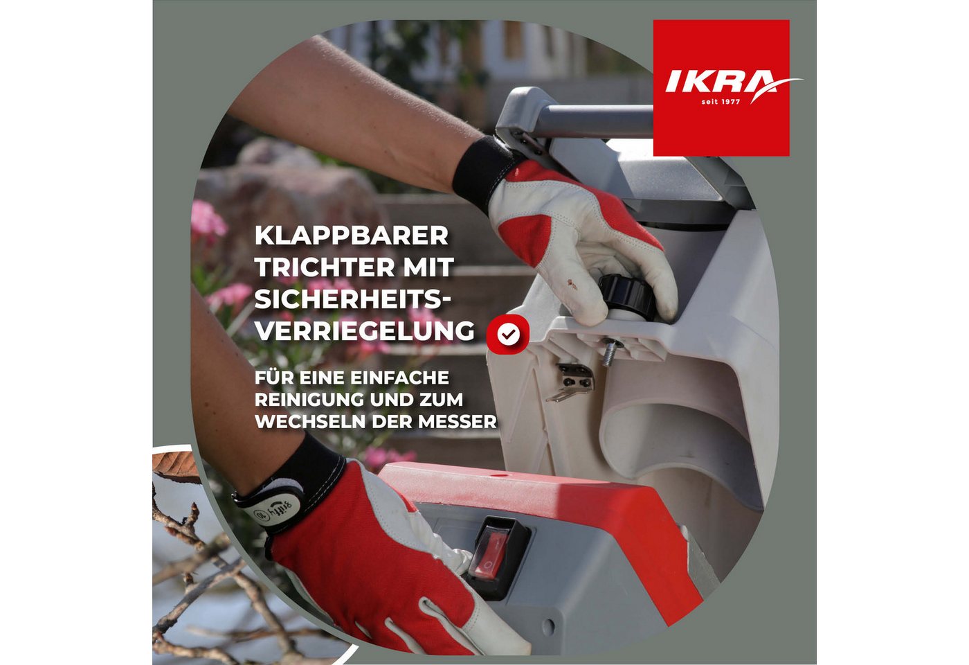 ikra GmbH Häcksler IMH 2500, 4,5 cm max. Astdurchmesser, 2.500 Watt – Bild 5 von 5