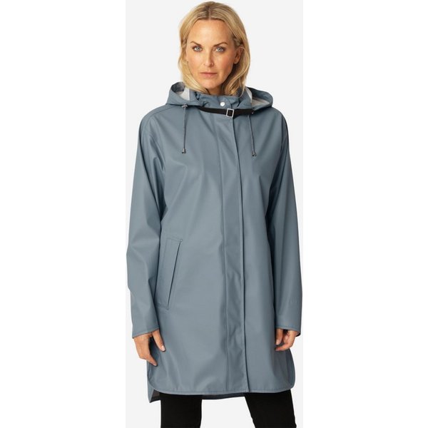 Ilse Jacobsen Regenjacke RAIN151 Regenmantel, gerade Form, PU-Material, abnehmbare Kapuze, wasserdicht