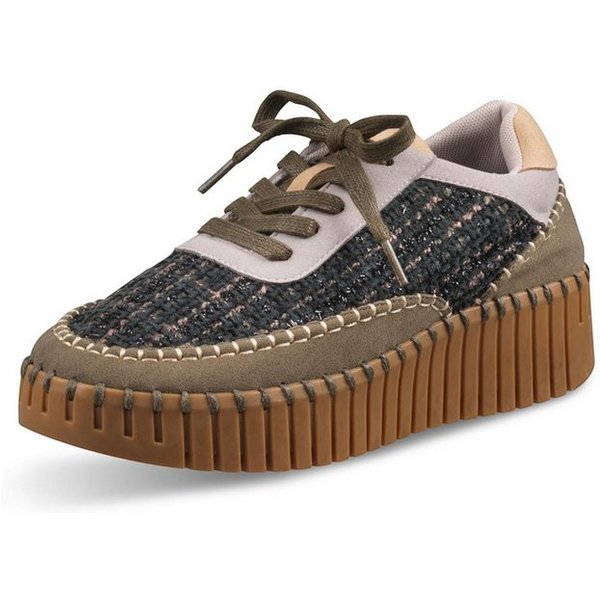 Ilse Jacobsen TULIP4500 Sneaker Bouclé, Materialmix, Keilsohle, Farbblocking
