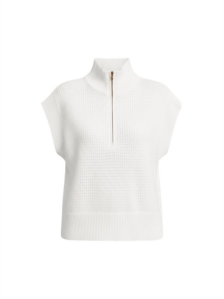 Imily Bela Kurzarmpullover Damen Kurzarm-Top mit Halbreißverschluss (Packung, 1-tlg., 1per-Pack) hochschließender Kragen – Bild 5 von 5