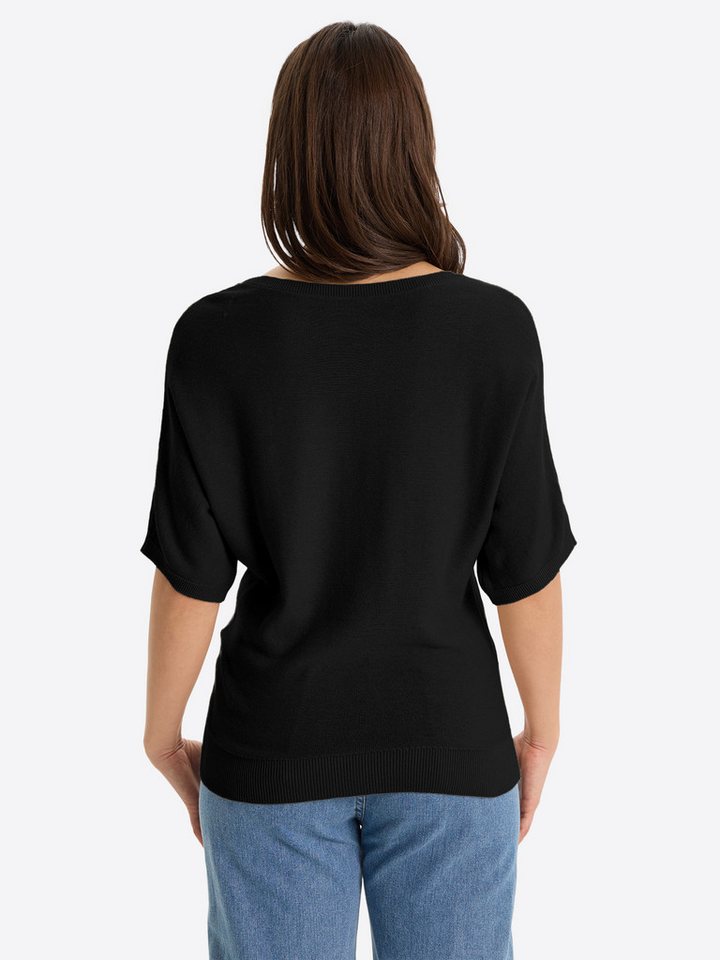 Imily Bela Kurzarmpullover Damen T-Shirt mit Fledermausärmeln (Packung, 1-tlg., 1per-Pack) Halbarm – Bild 2 von 5