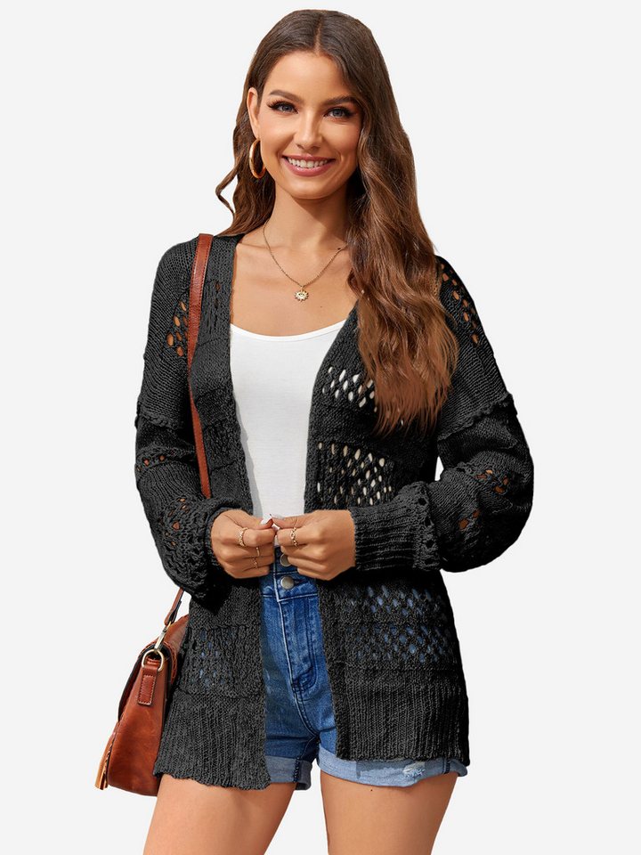 Imily Bela Longstrickjacke Damen Boho Oberbekleidung (Packung, 1-tlg., 1per-Pack) Häkeln – Bild 4 von 5