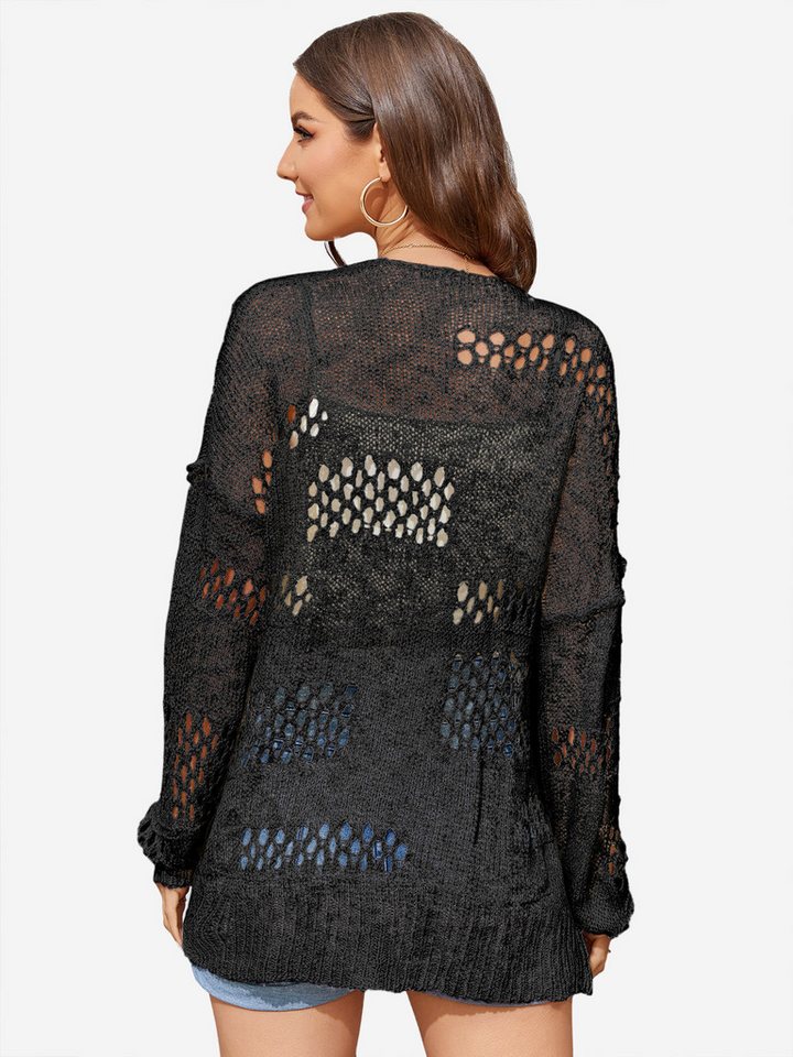 Imily Bela Longstrickjacke Damen Boho Oberbekleidung (Packung, 1-tlg., 1per-Pack) Häkeln – Bild 5 von 5